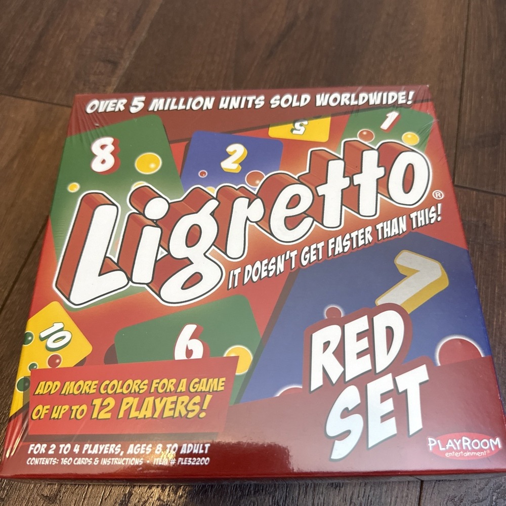 Playroom Entertainment Ligretto Card Game Red Set NIP Sealed Fast-Paced Family